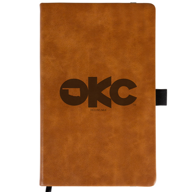 OKC Baseball Club Leather Engraved Notebook